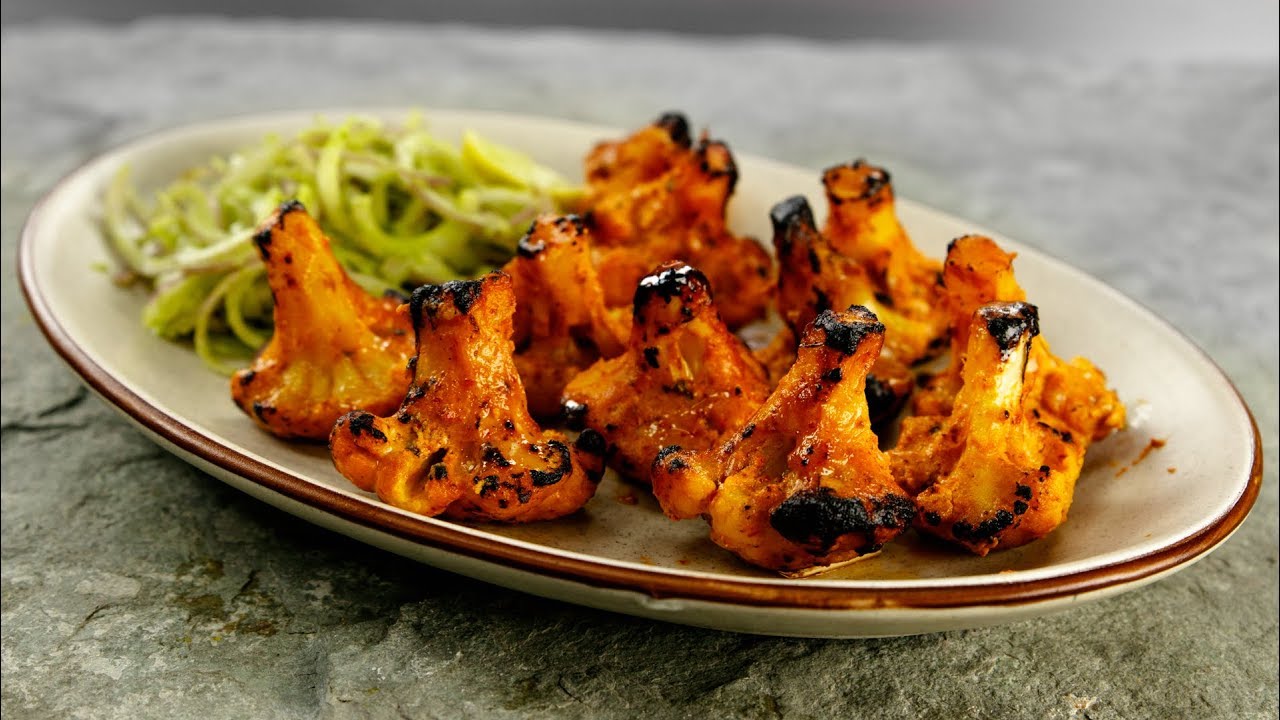 Tandoori Gobi Recipe - No Oven | Cauliflower Tikka Made in Gas Stove - CookingShooking