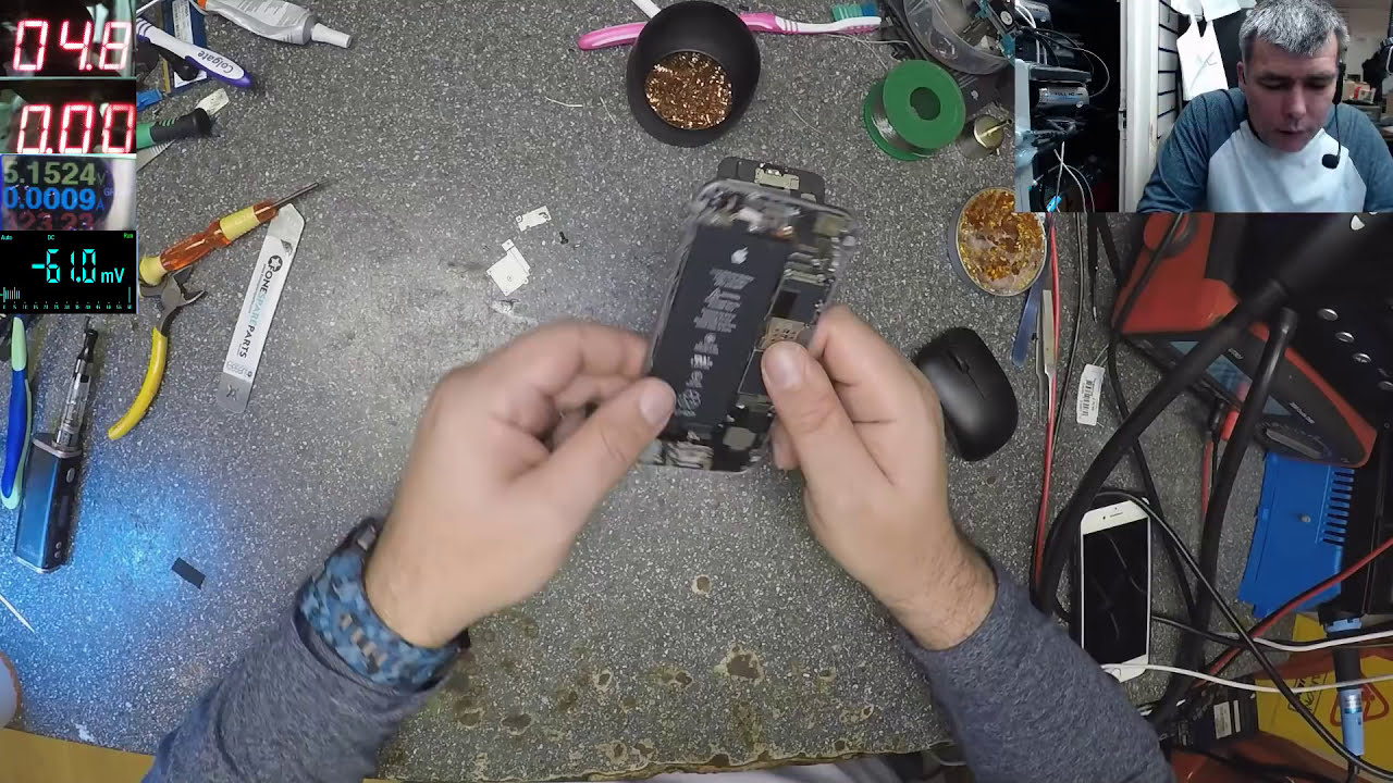 Iphone, dead, no power, board repair, water damage