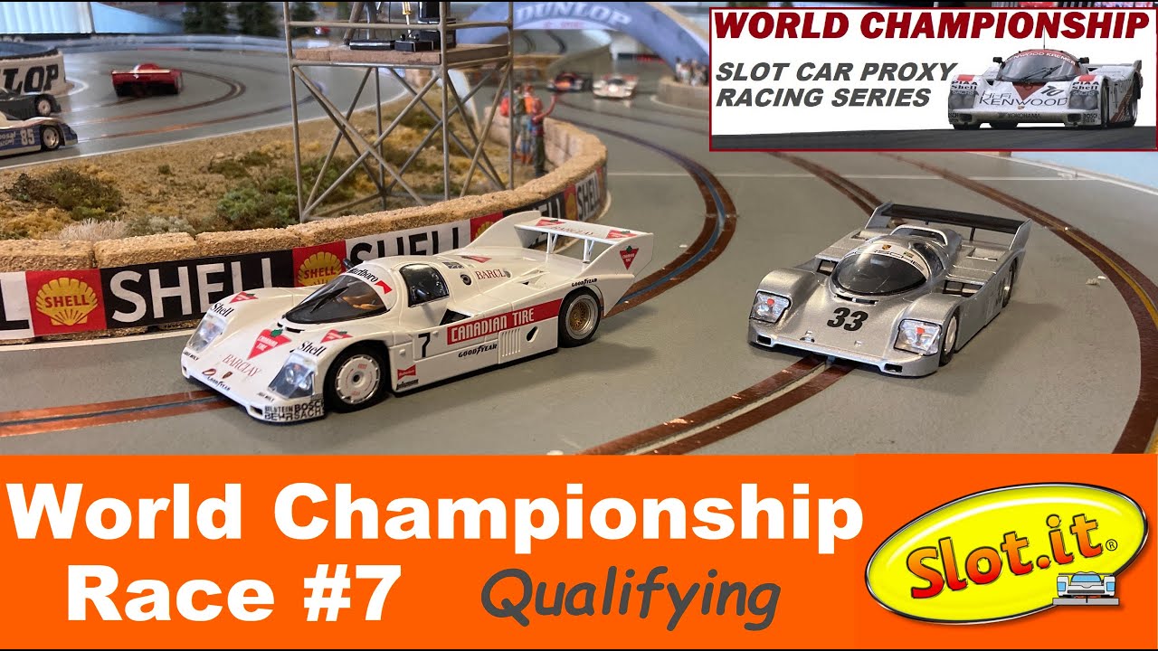 Slot.it Porsche 956 962 Race 7 Qualifying.  2021 World Championship Proxy Slot Car Racing.