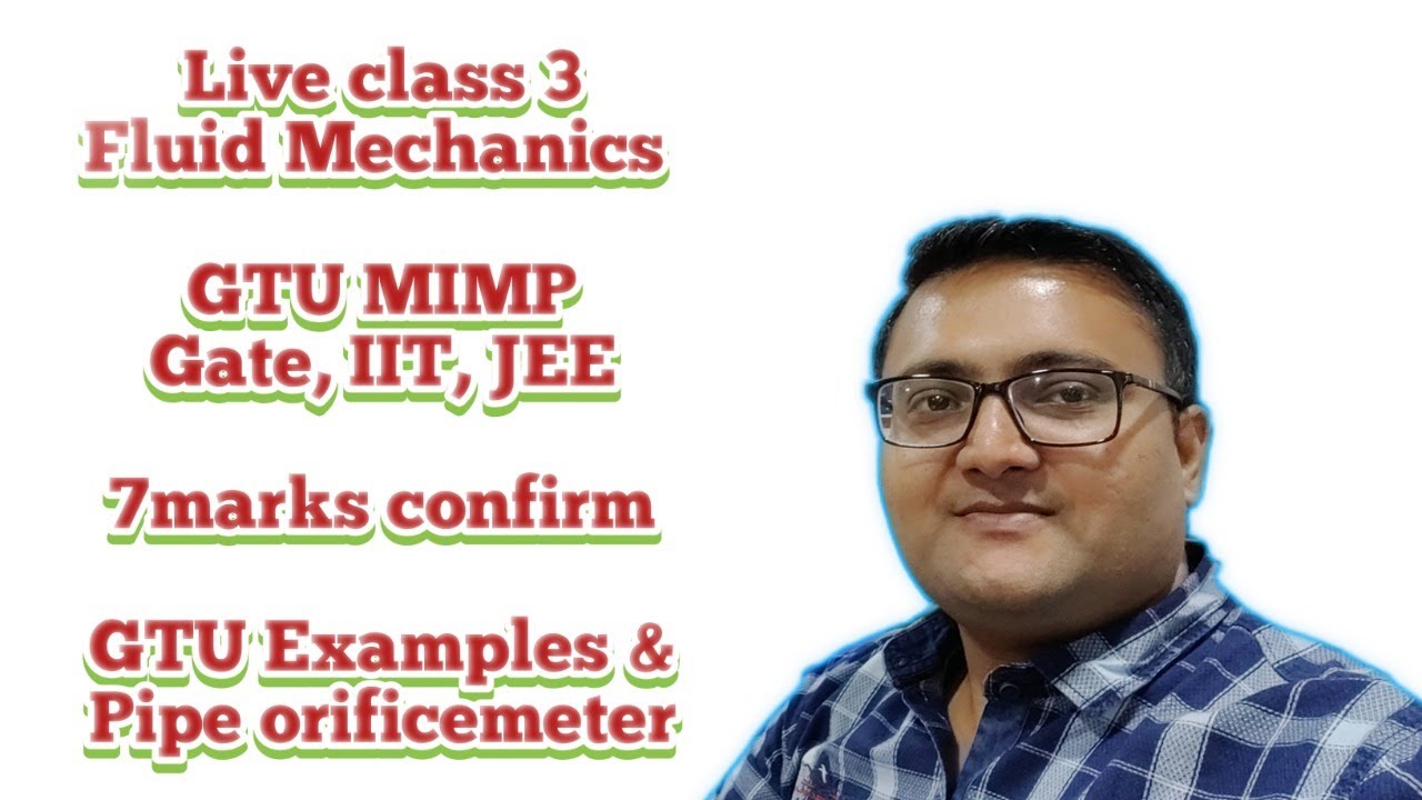 Discharge measurement devices Pipe orifice & Examples (GTU MIMP)🏊🚣