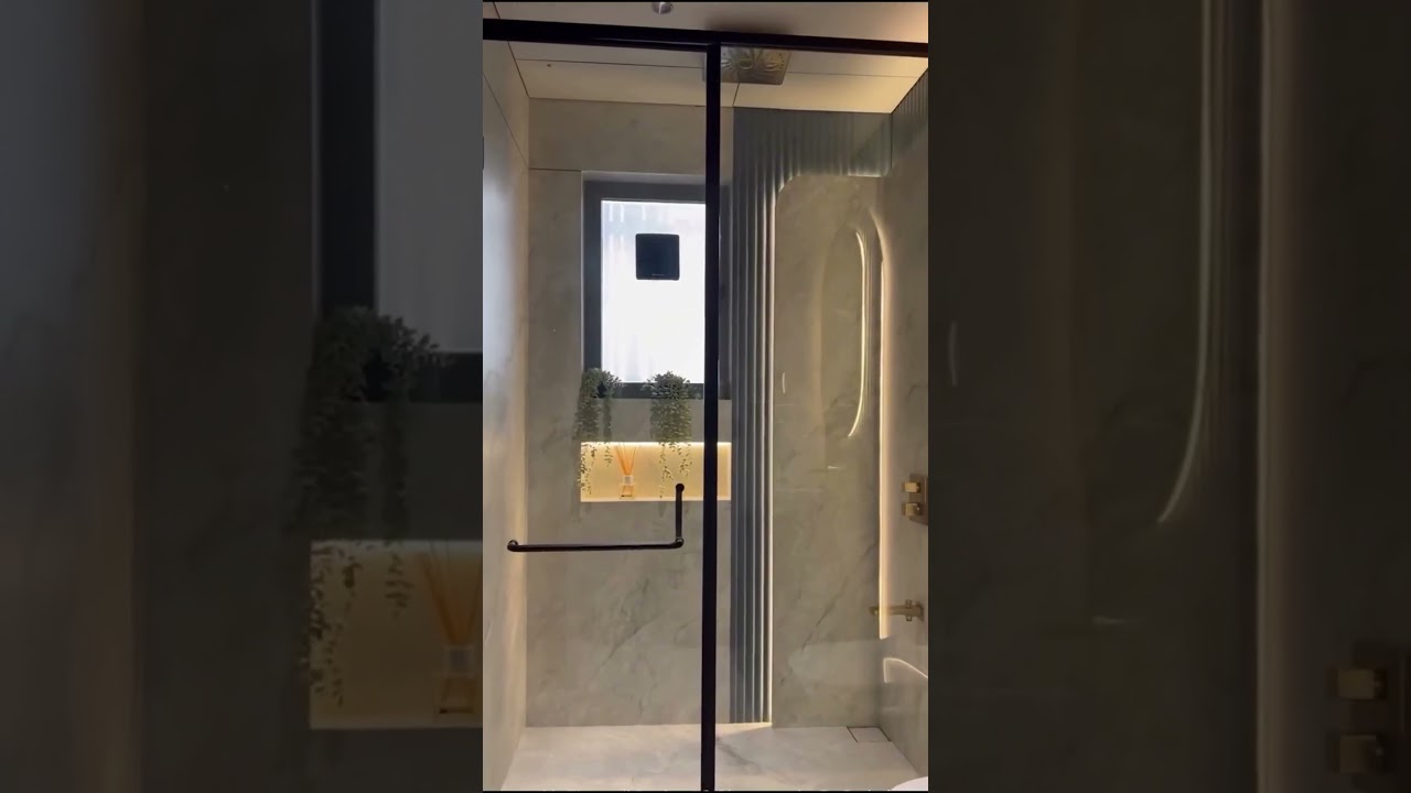 Modern Bathroom with LED Mirror & Marble Walls ✨ | Bathroom Design Inspiration #inyouths #bathroom