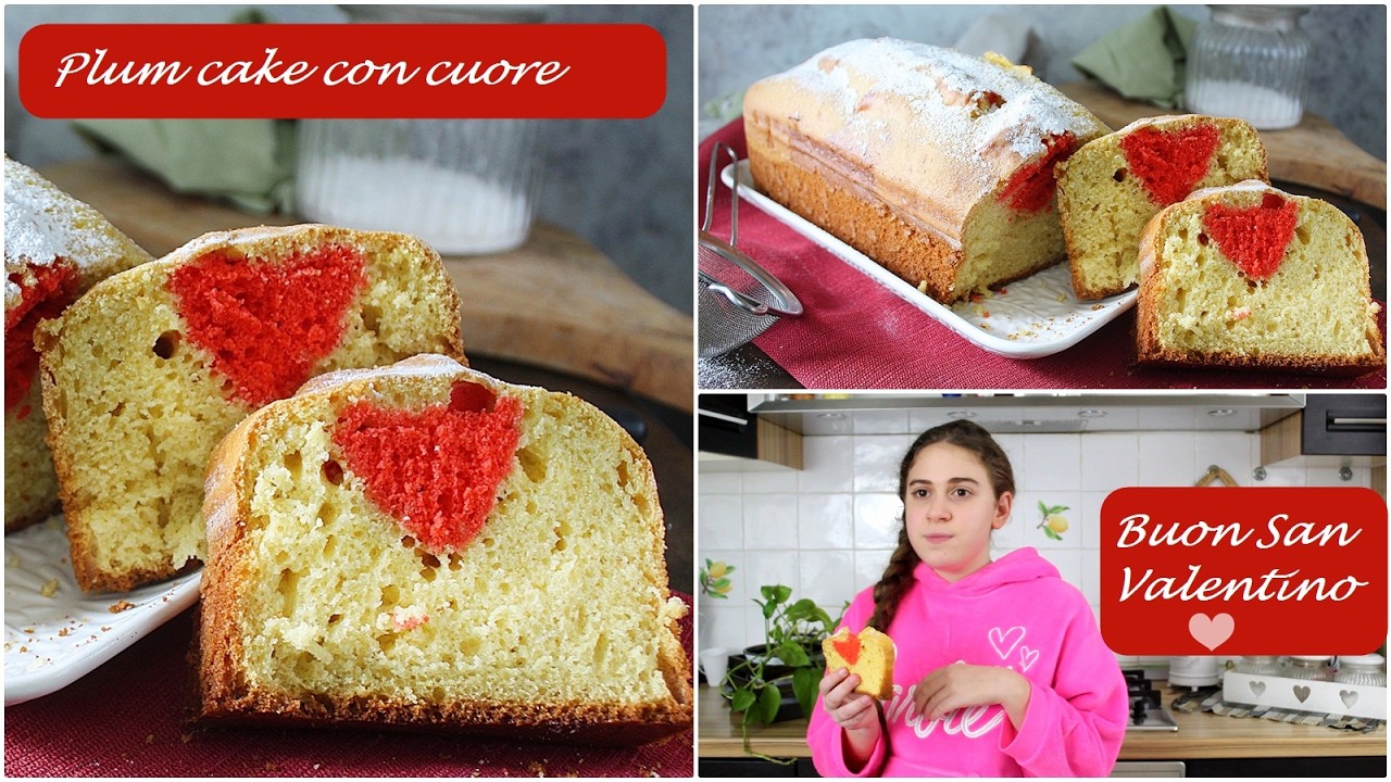 Martina ed io prepariamo un PLUMCAKE DI SAN VALENTINO💕- La cucina di Rita