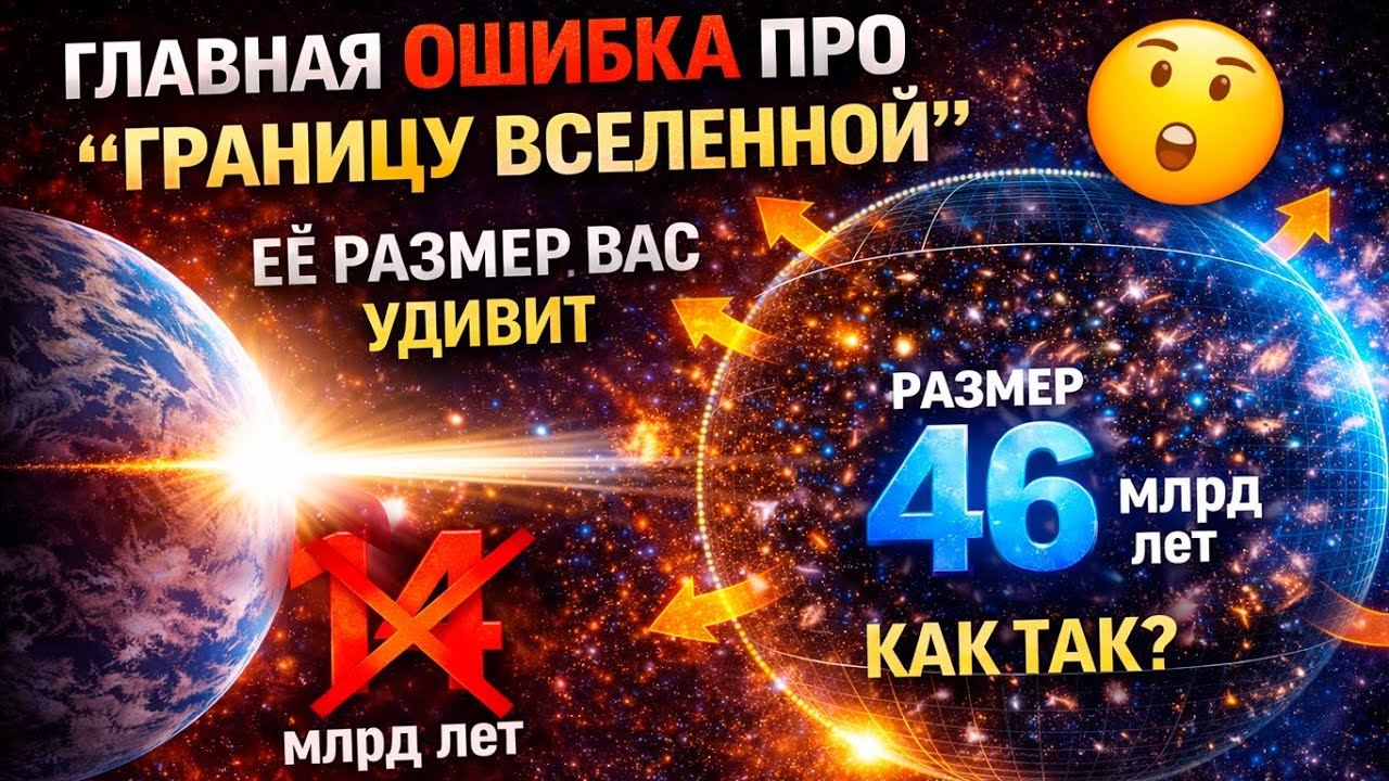 Главная ошибка про “границу Вселенной”: её размер вас удивит