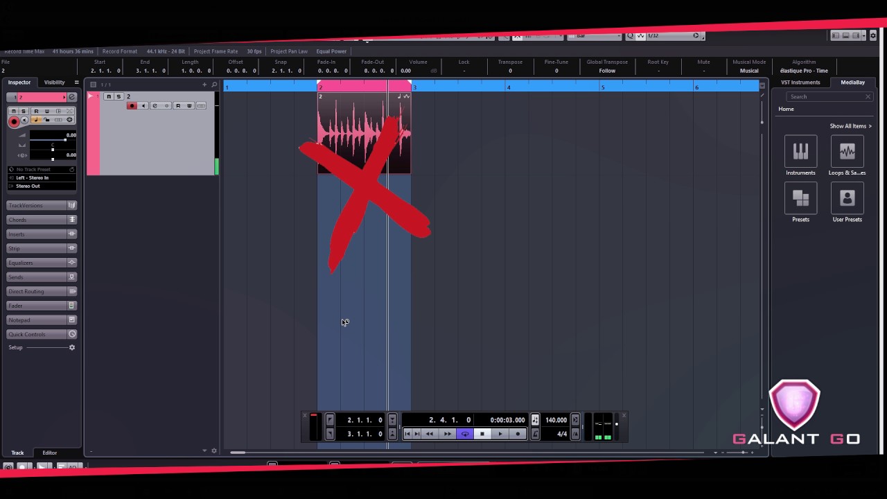طريقة تغيير سرعة الايقاع loop دون فقدان الجودة Cubase