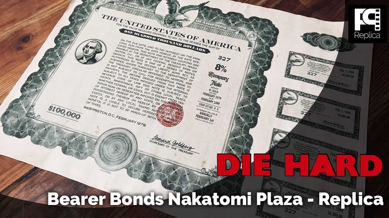 Bearer Bonds Nakatomi Plaza - Die Hard (1988) - REPLICA
