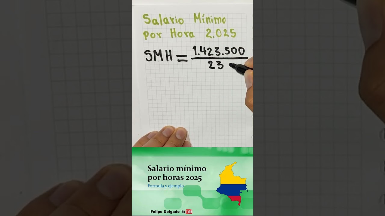 VALOR de la HORA de trabajo con SALARIO MINIMO en Colombia para 2025 #salariominimo2025 #colombia