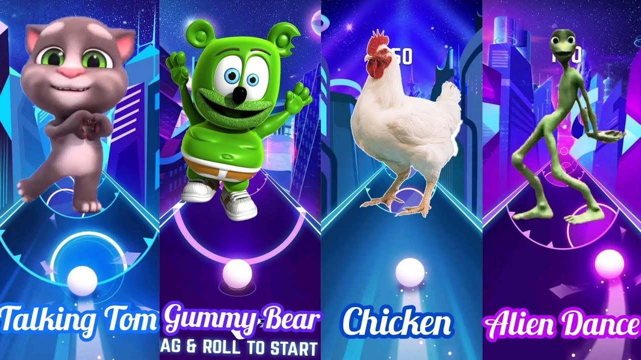 Talking Tom | Gummy Bear | Chicken  Alien | Beat Roller (2021)