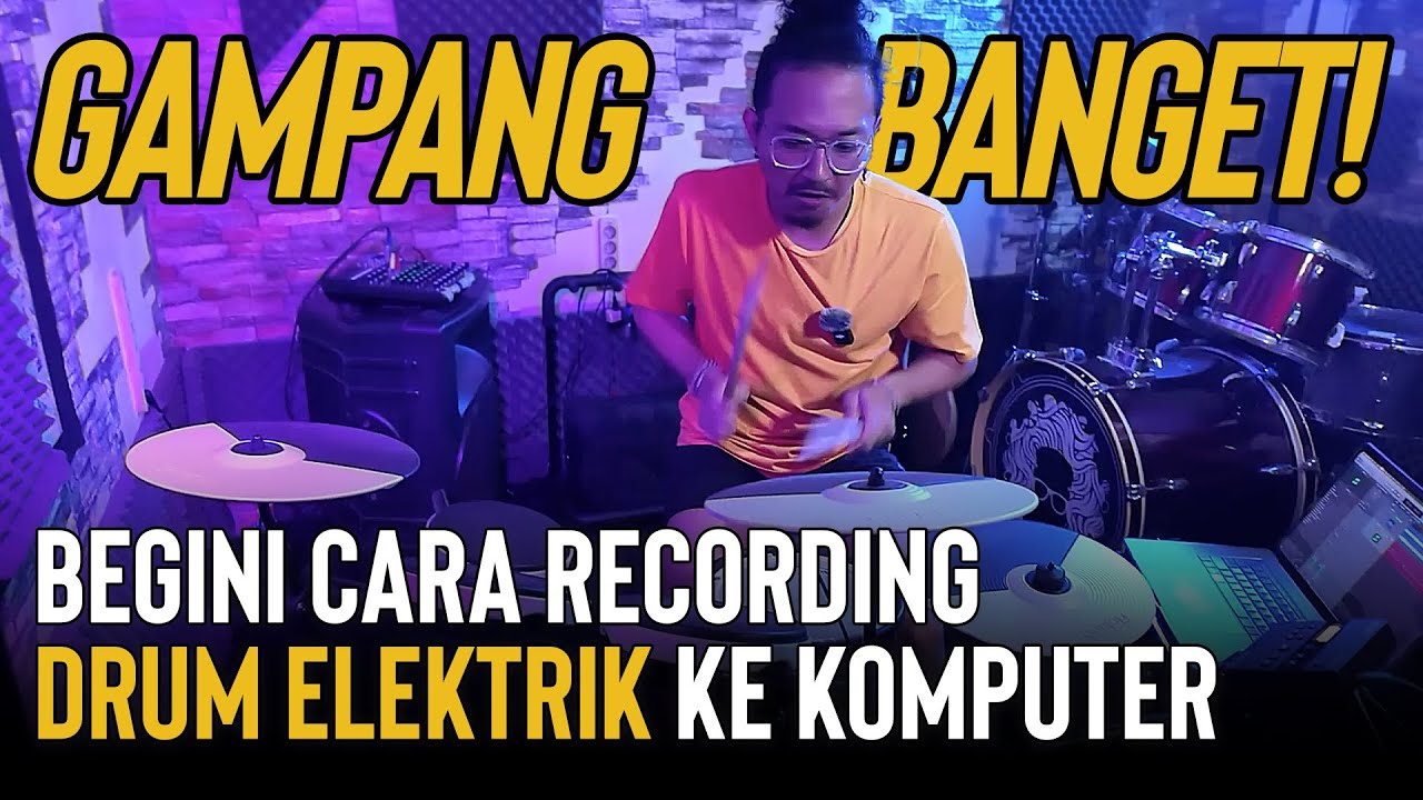 CARA RECORDING DRUM ELEKTRIK KE KOMPUTER - How i record drum video with ROLAND TD 02KV