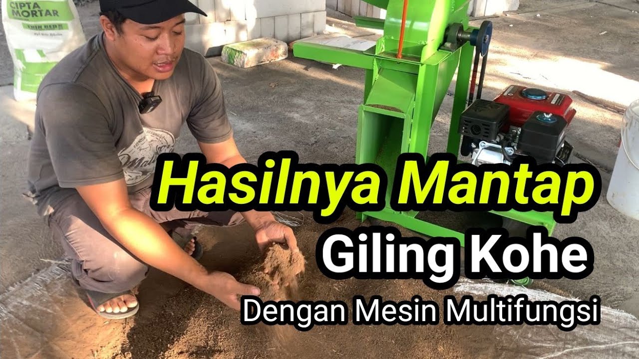 HASILNYA MANTAP !!! UJI COBA GILING KOHE KAMBING DOMBA dengan mesin coper multifungsi CM2000