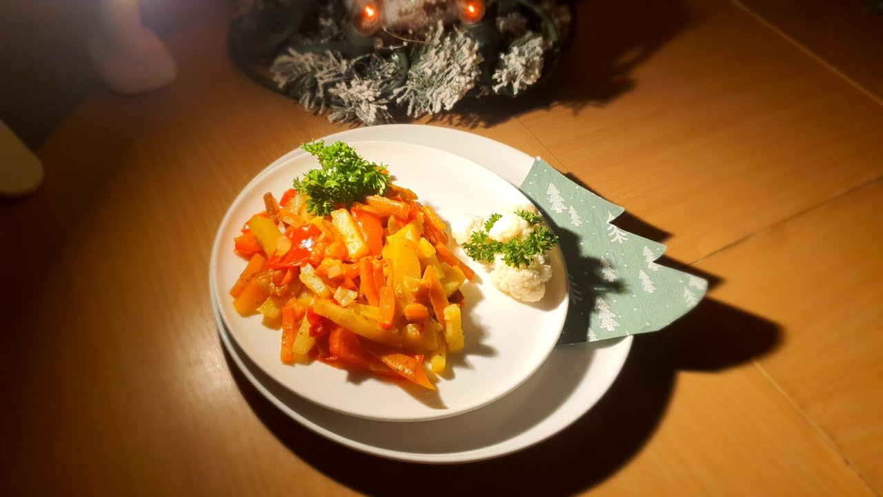 THE MOST DELICIOUS SIDE DISH/Найсмачніший гарнір 🥗🥕🥔🧅🌶 #food #garnish #foodvideos #гарнір #їжа