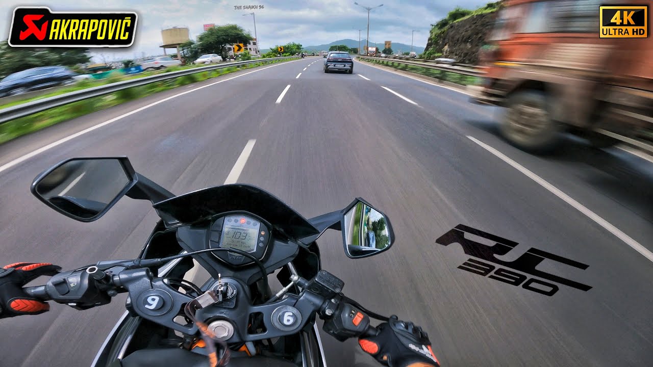 Ktm RC 390 Bs3 With Akrapovic Exhaust 💥 Back Fire On 🔥 RC 390  Full Power Test ⚡ #ktm #motovlog