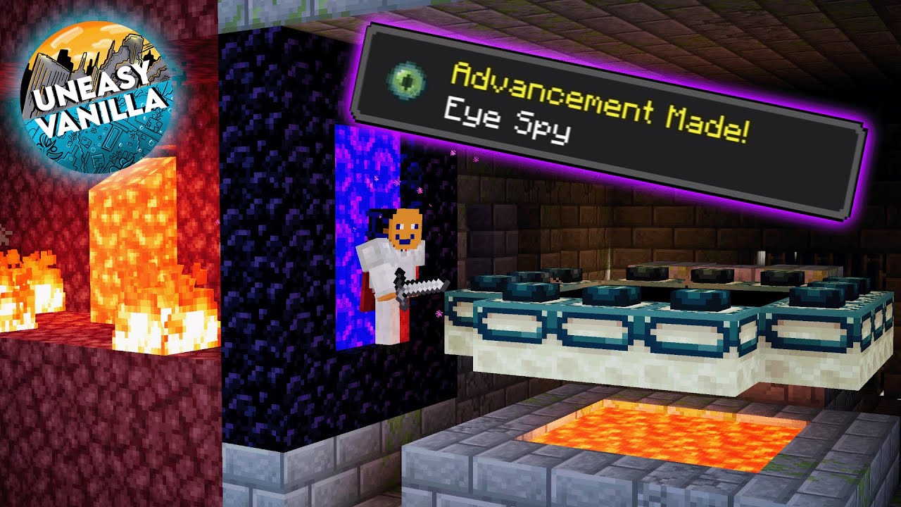 Randomly finding an End Portal! [Uneasy Vanilla Anarchy]