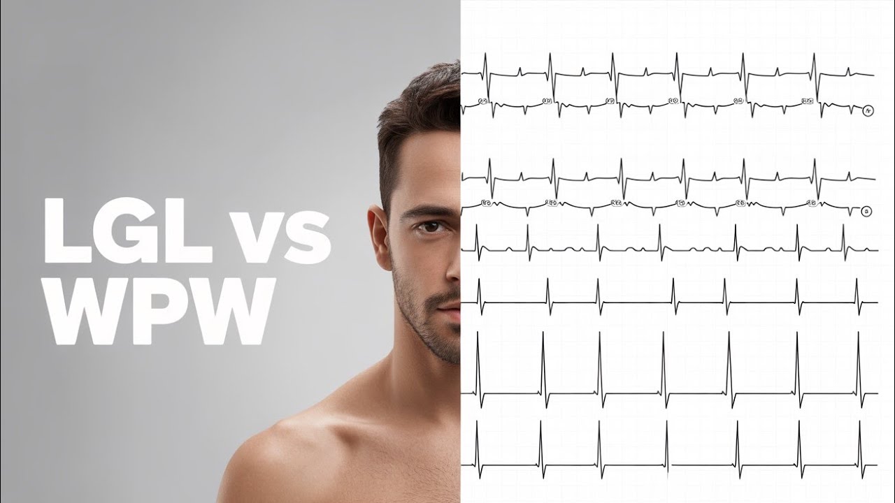 Levine&ndash;Ganong Lown syndrome vs WPW - Differential diagnosis and #ECG features #LGL