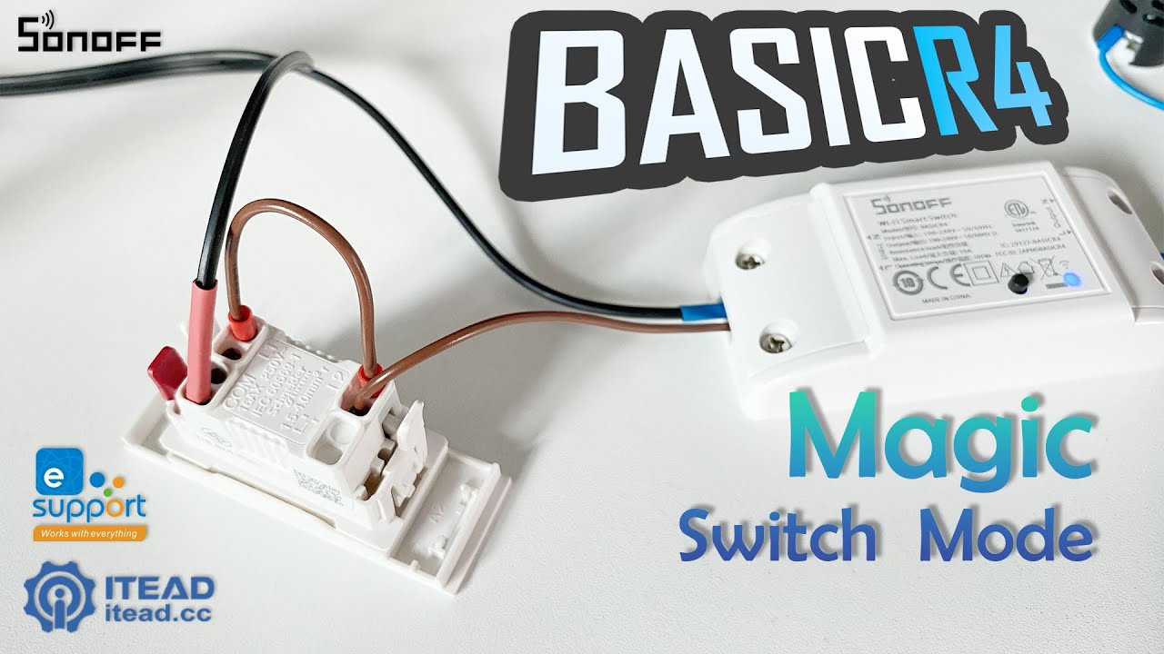[ รีวิว ] SONOFF BASICR4 Wi-Fi Smart Switch 🆕 Magic Switch Mode