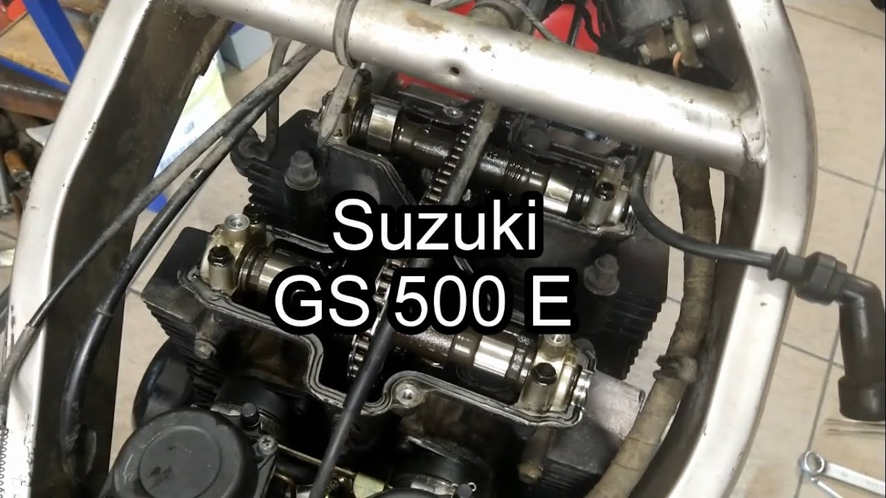 Suzuki GS 500 E  #5 Sprawdzam luzy zaworowe, stan łańcuszka rozrządu i napinacza