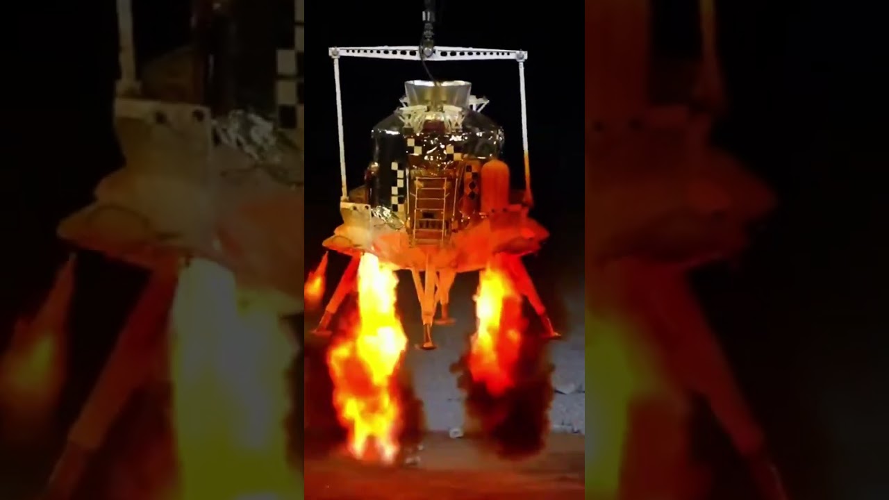 Epic footage of Chinese Lanyue lunar vehicle test when descending with original sound