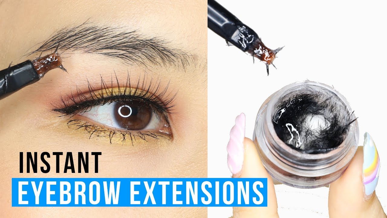 INSTANT EYEBROW EXTENSIONS! Tina Tries It
