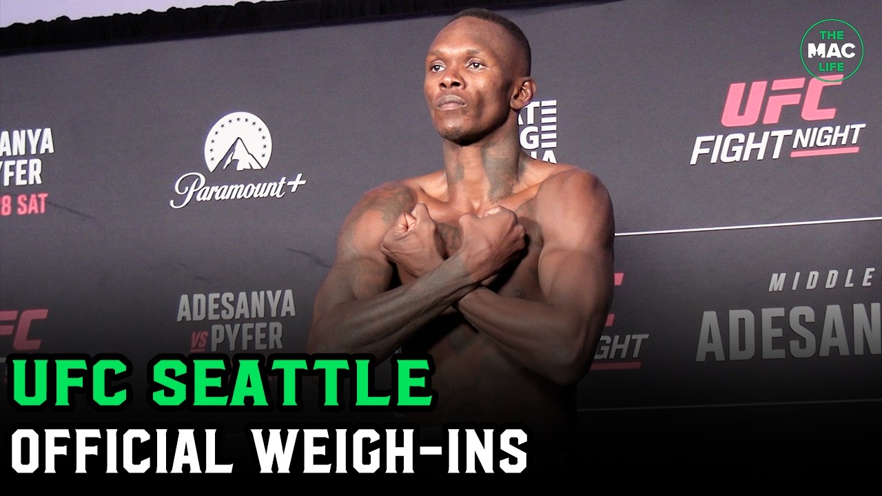 Israel Adesanya vs. Joe Pyfer Official Weigh Ins