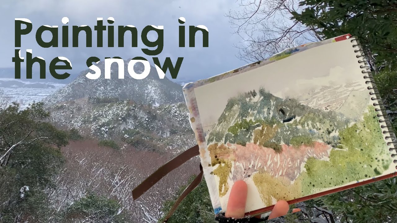 Mt. Kyusho to Mt. Honjin in the Snow. 雪の久松山から本陣山まで。