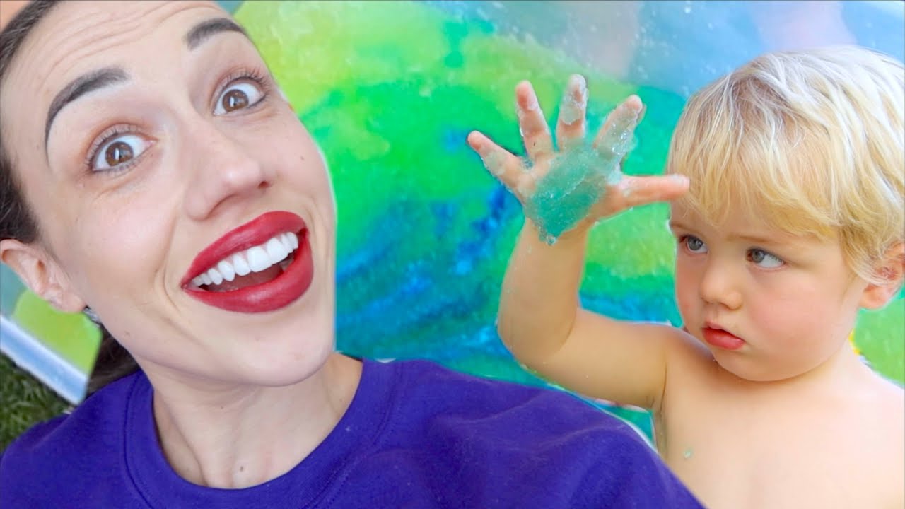 WE MADE A SLURPEE POOL IN THE BACKYARD!