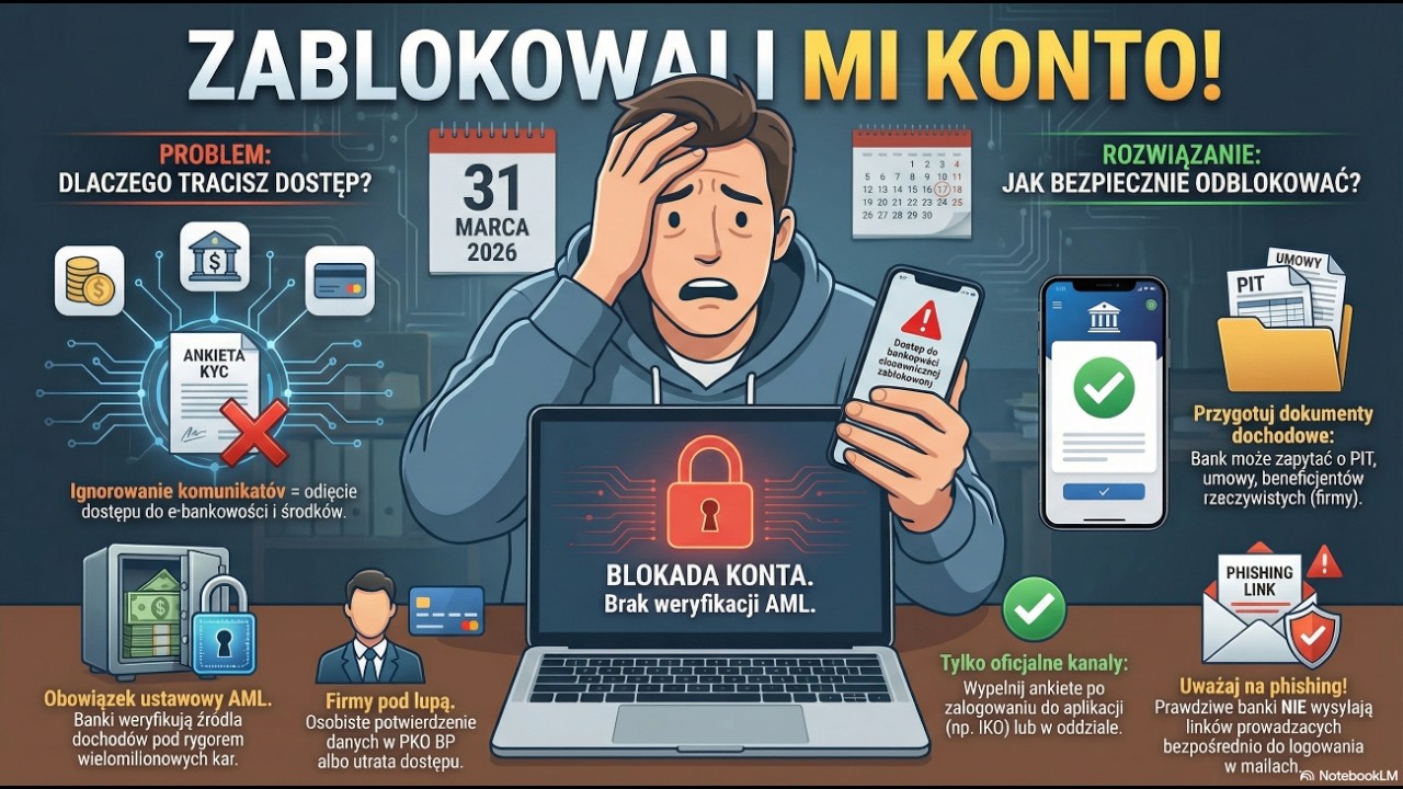 Zablokują Ci konto! 🛑 Masowe blokady kont w bankach 2026 &ndash; zobacz dlaczego!