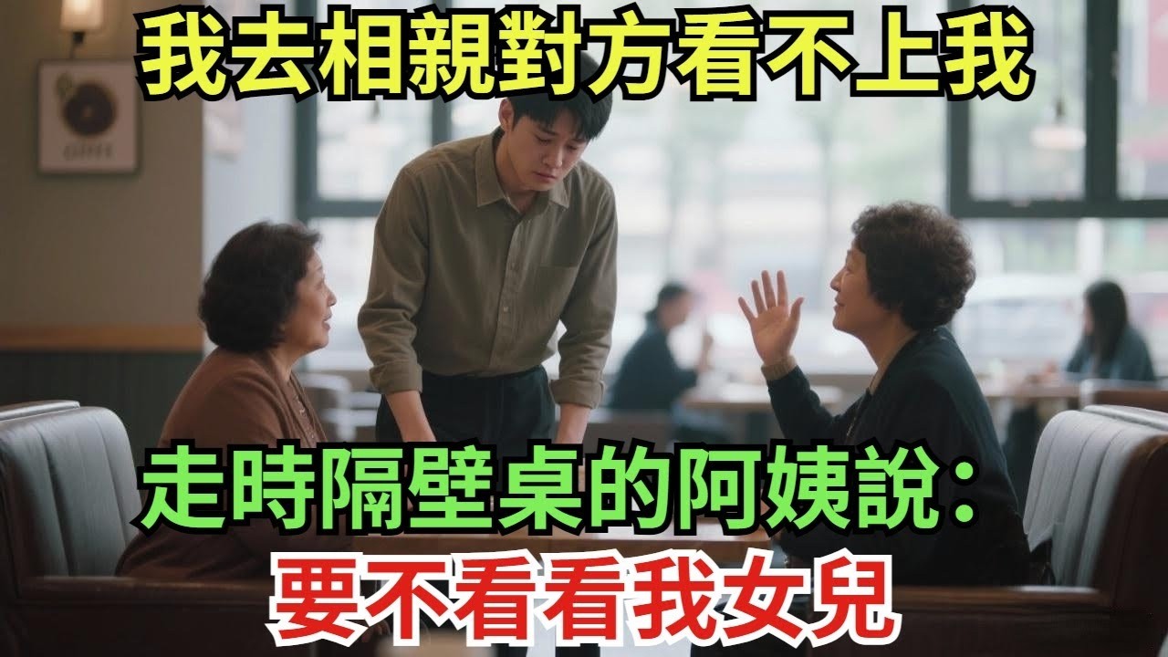我去相親對方看不上我，走時隔壁桌的阿姨說：要不看看我女兒#真實故事#案件#奇聞#故事#奇聞觀察室#奇聞#真相#奇聞軼事#談笑娛生