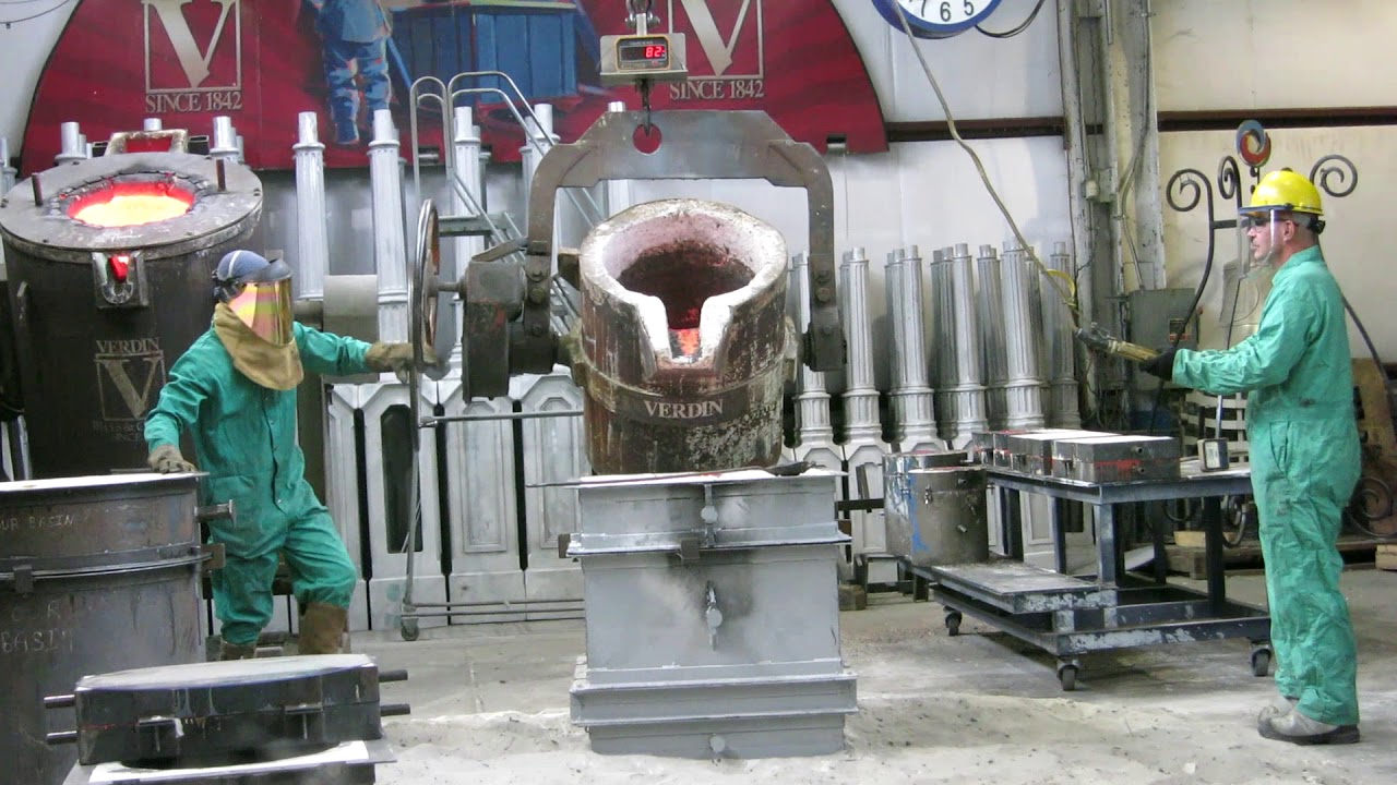 Pouring Hot Metal at Verdin Company - Cincinnati OH