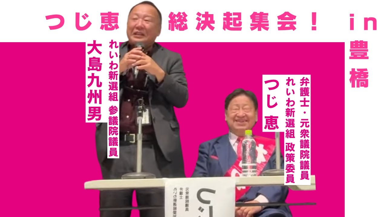 【大島九州男公式チャンネル】辻恵さん総決起集会in豊橋‼️