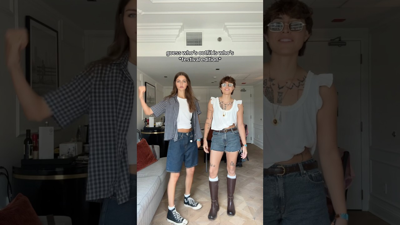 guess who&rsquo;s outfit is who&rsquo;s *IMPOSSIBLE EDITION* 💃 #shorts #couple
