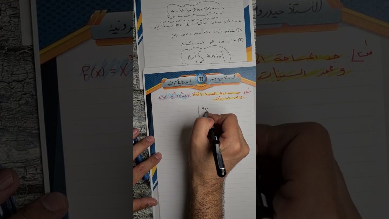 السادس العلمي/الفصل الرابع/التكامل/ محاضرة 18/ المساحة الجزء الاول