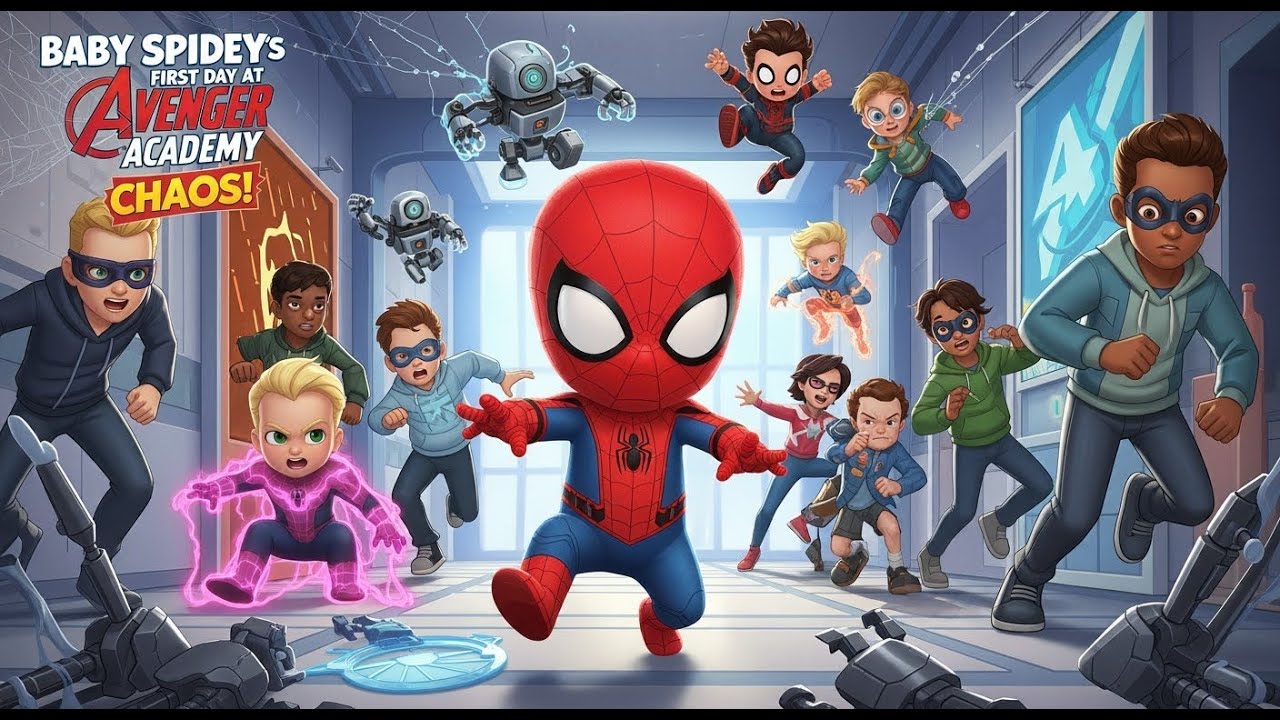 Baby Spidey’s First Day at Avenger Academy | Web-slinging Chaos & Adorable Team-ups 🕷️✨