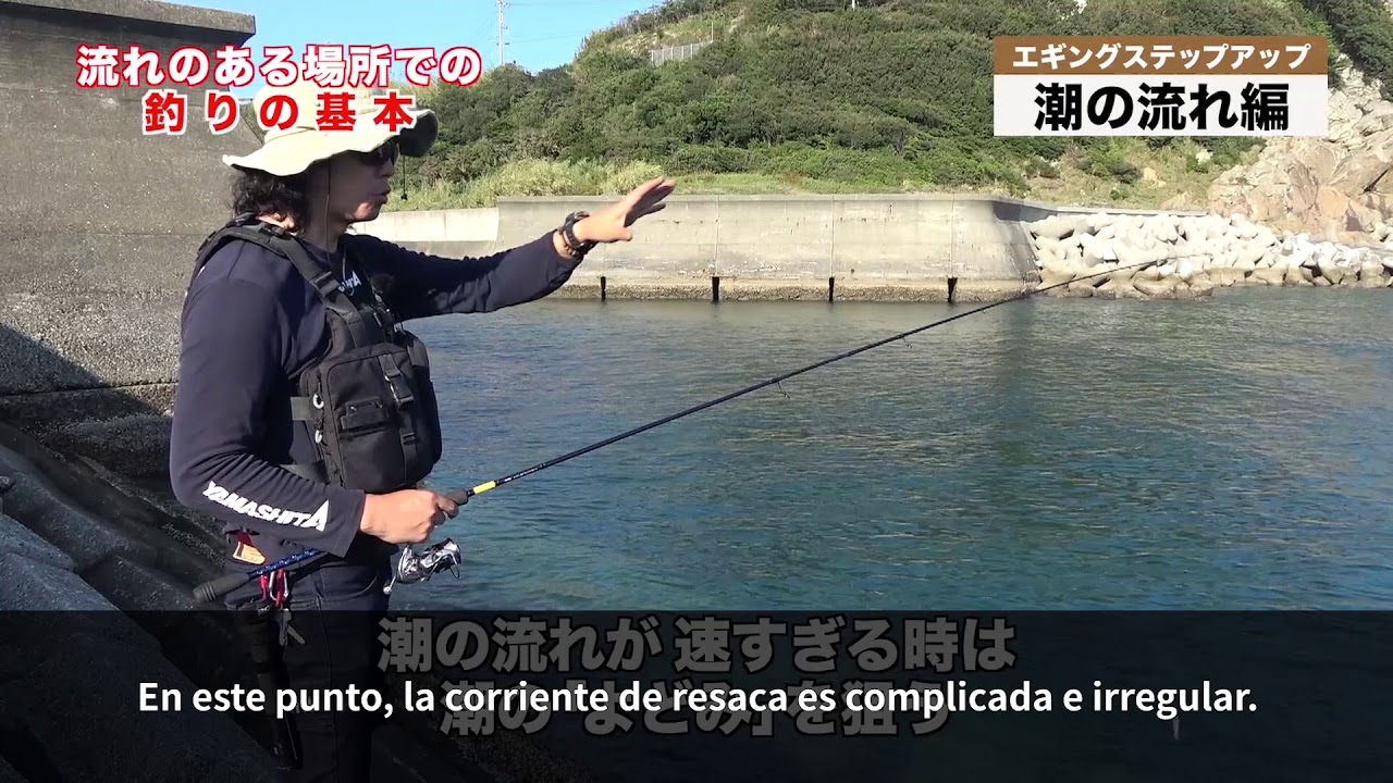 Lección avanzada por el maestro de Yamashita en EGING: Mr Kawakami. Atrayendo la corriente.