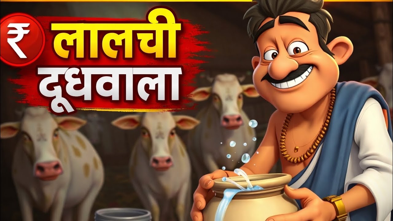 लालची दूधवाला। हिंदी कहानी। 