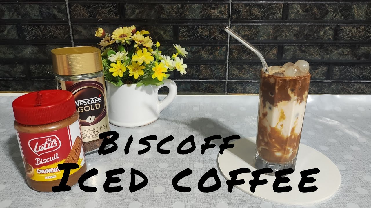 Рецепт латте Biscoff|lotus Biscoff Холодный кофе с использованием растворимого кофе