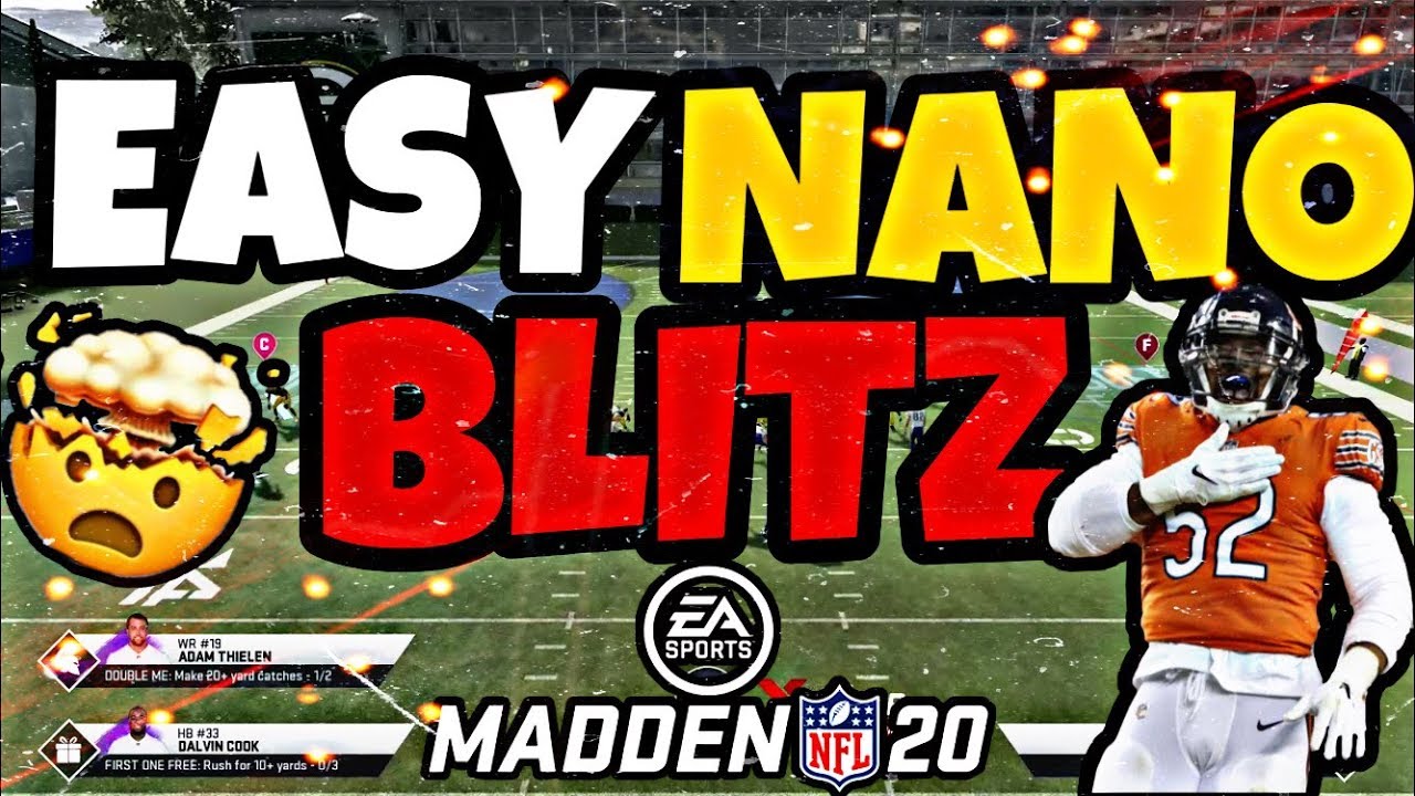 Eeasiest Nano Blitz in Madden 20... How to Sack the Qb every play. Unstoppable Play!