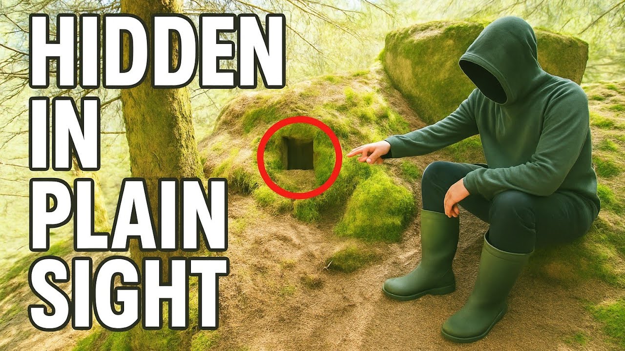 Building an invisible shelter in the woods ( no one will find it)