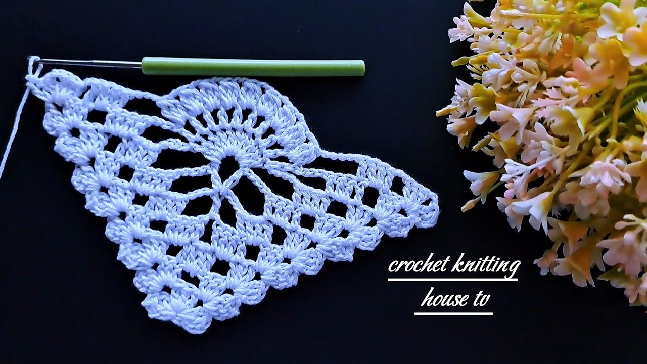 💯👌élégant & joli châle au crochet au point ananas🍍 étape par étape/châle crochet triangle facile