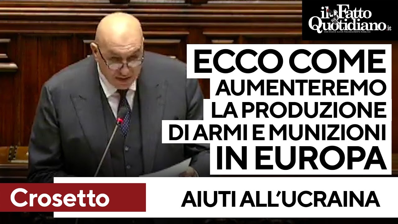 Crosetto sulle armi all'Ucraina: 