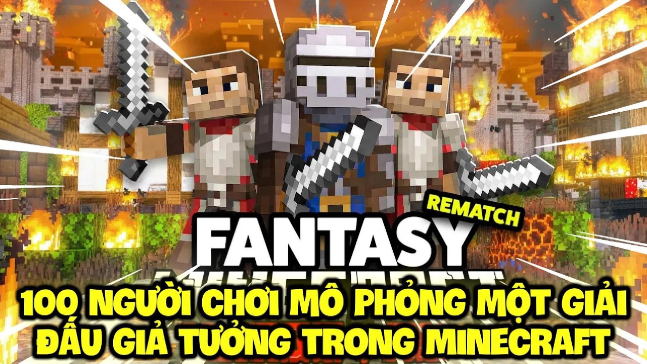 100 Người Chơi Mô Phỏng Một Giải Đấu Giả Tưởng Trong Minecraft !