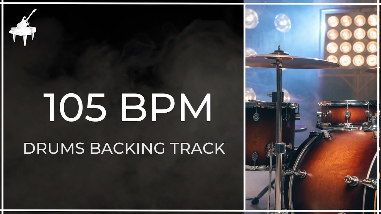 Drum Loop | 4/4 | 105 BPM | Funky Backing Track for Drummers