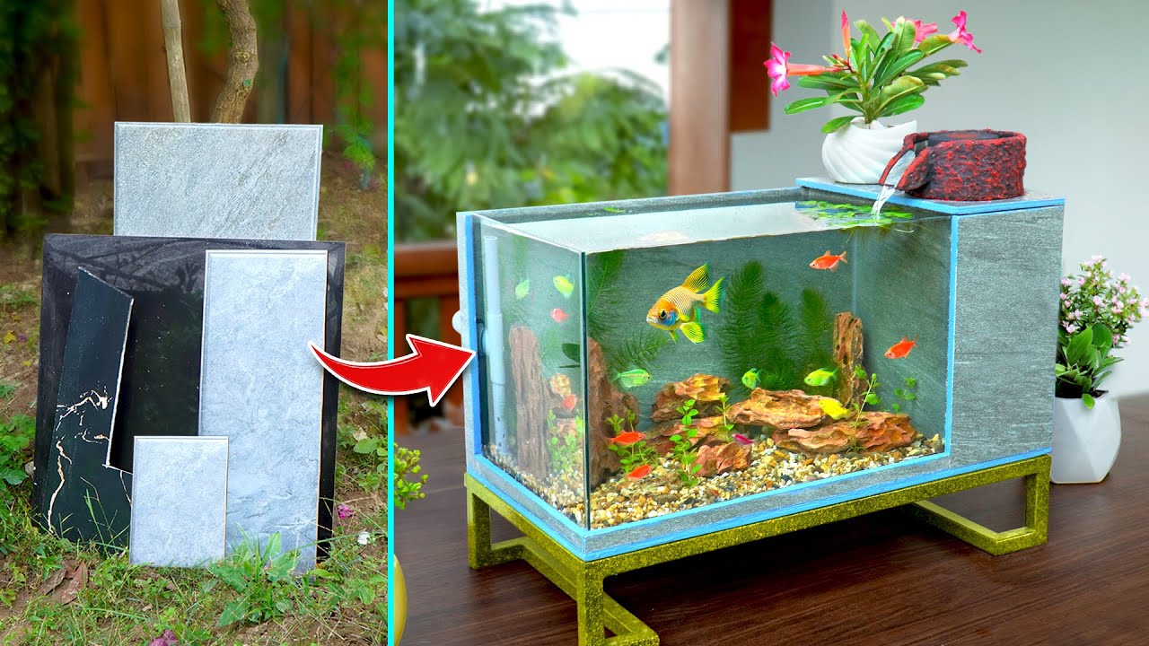 Build stunning fish tank from ceramic tiles