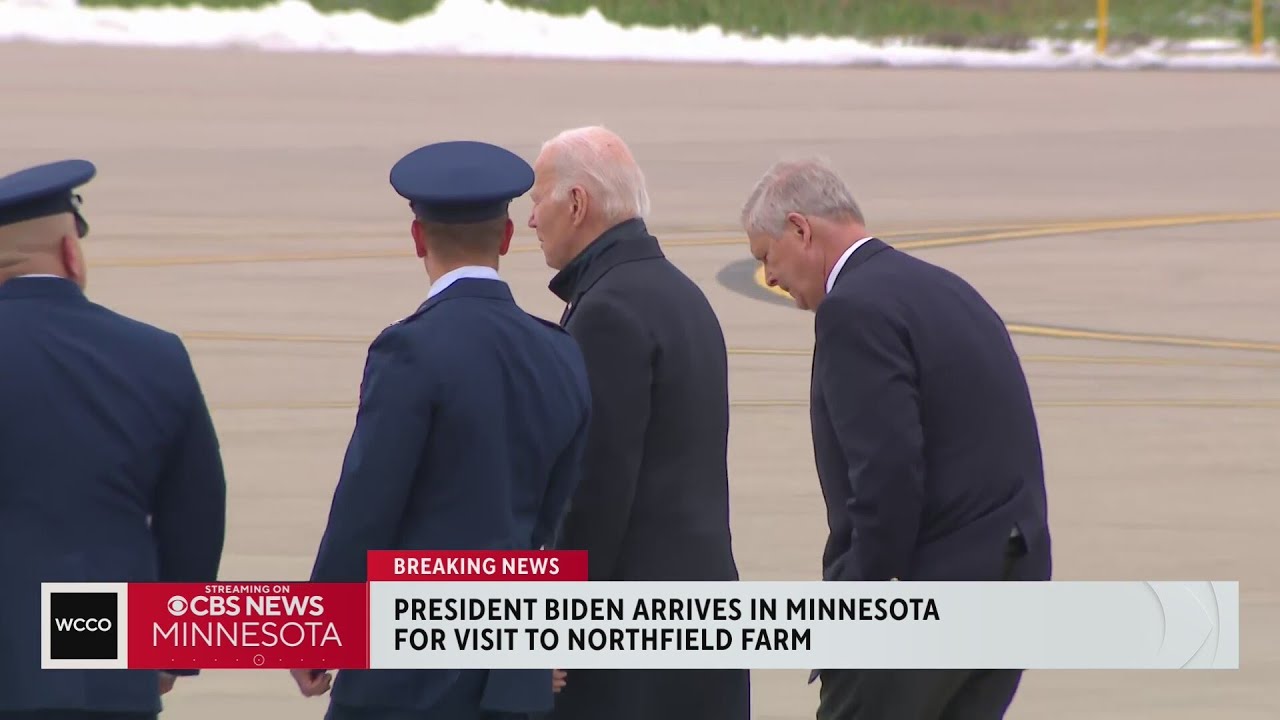 Biden arrives in Minnesota ahead of visit to Northfield farm