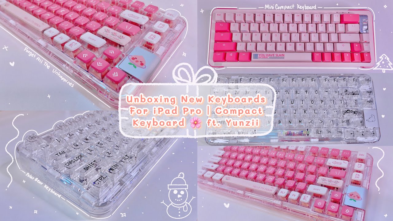 Unboxing New Keyboards For My iPad Pro Ft Yunzii 💞💕 Kawaii Compact Keyboards