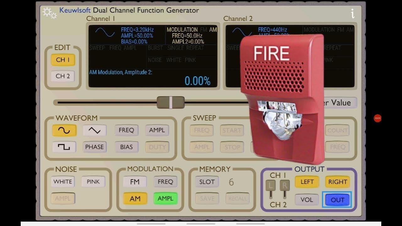 EST G1AVRF LED Genesis horn sound from a Function Generator