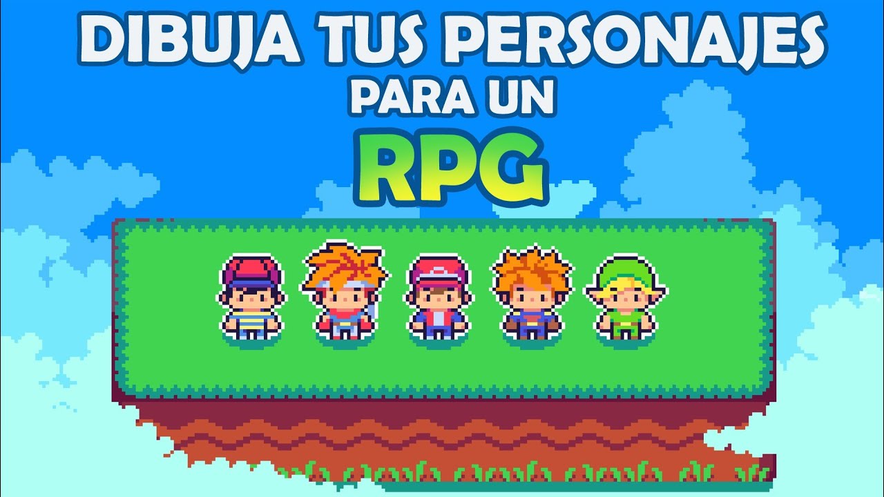 Cómo hacer PERSONAJES pixel art para un videojuego RPG. (4 direcciones)