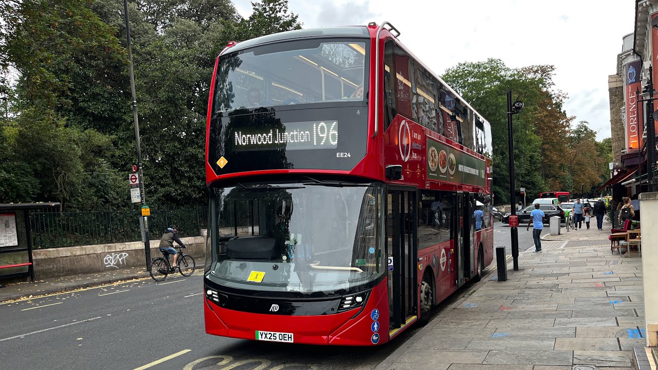 Journey on London Bus Route 196 | E400EV EE24 (YX25 OEH)