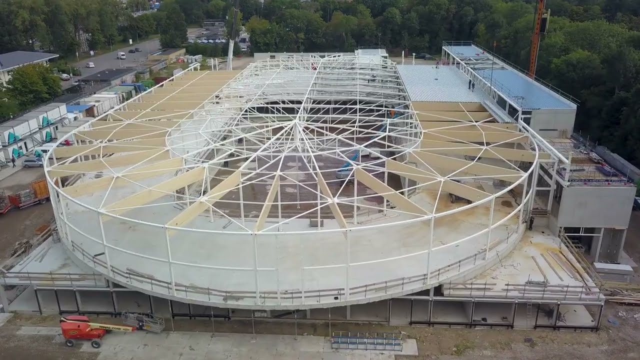 Hofman Staalbouw levert de staalconstructie voor het Combibad en IJshal De Vliet in Leiden