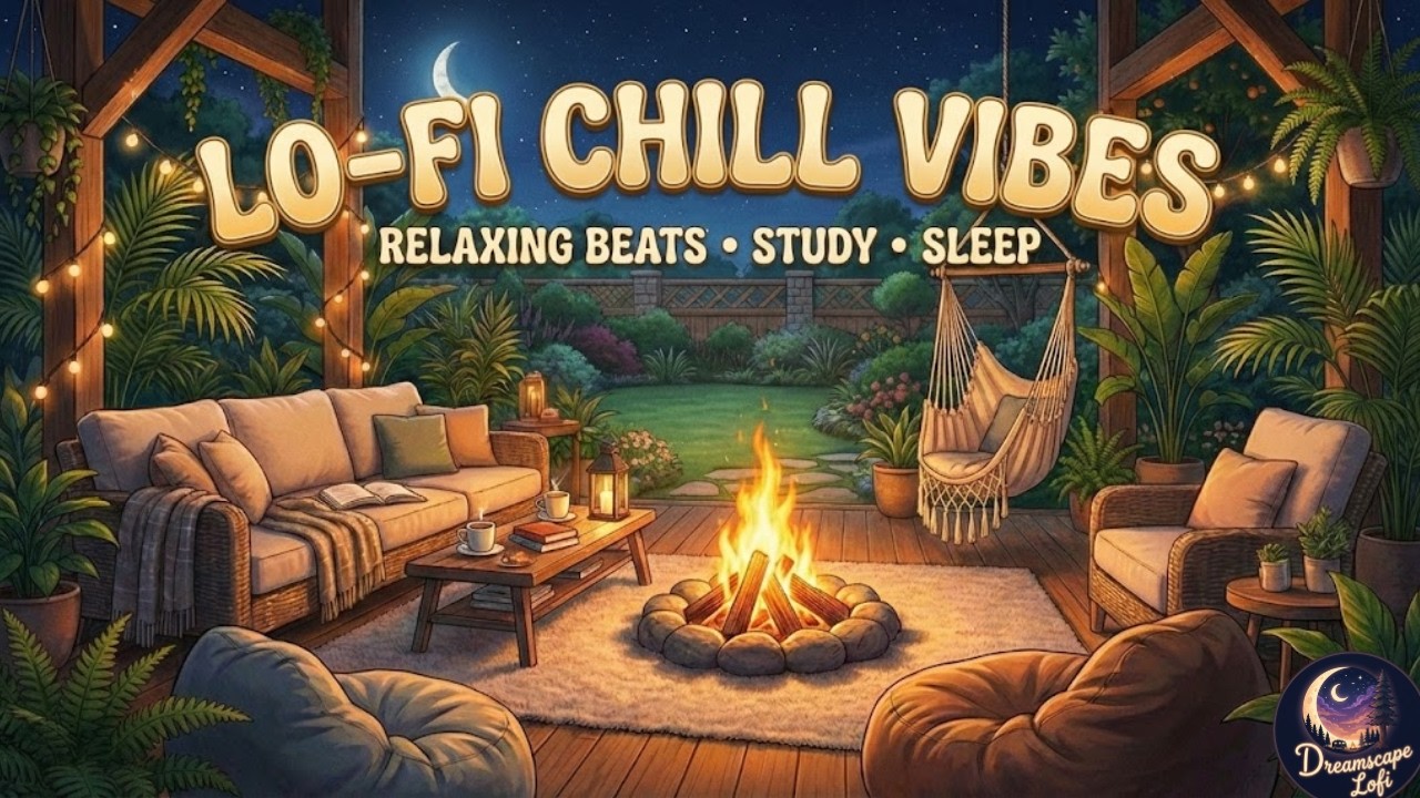 dreamy backyard night 🌙 cozy patio lofi mix [beats to read/relax]