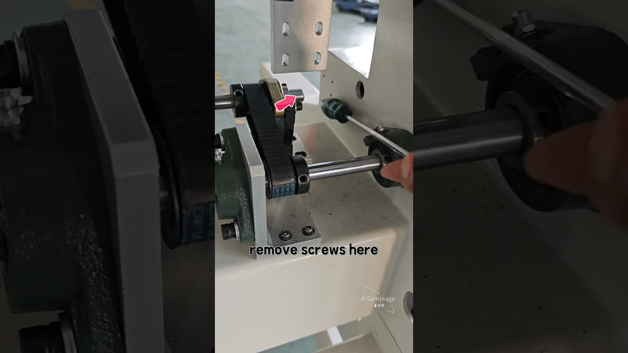 How to replace the 6 heads cap embroidery machine small belt #embroiderymachine #machineembroidery