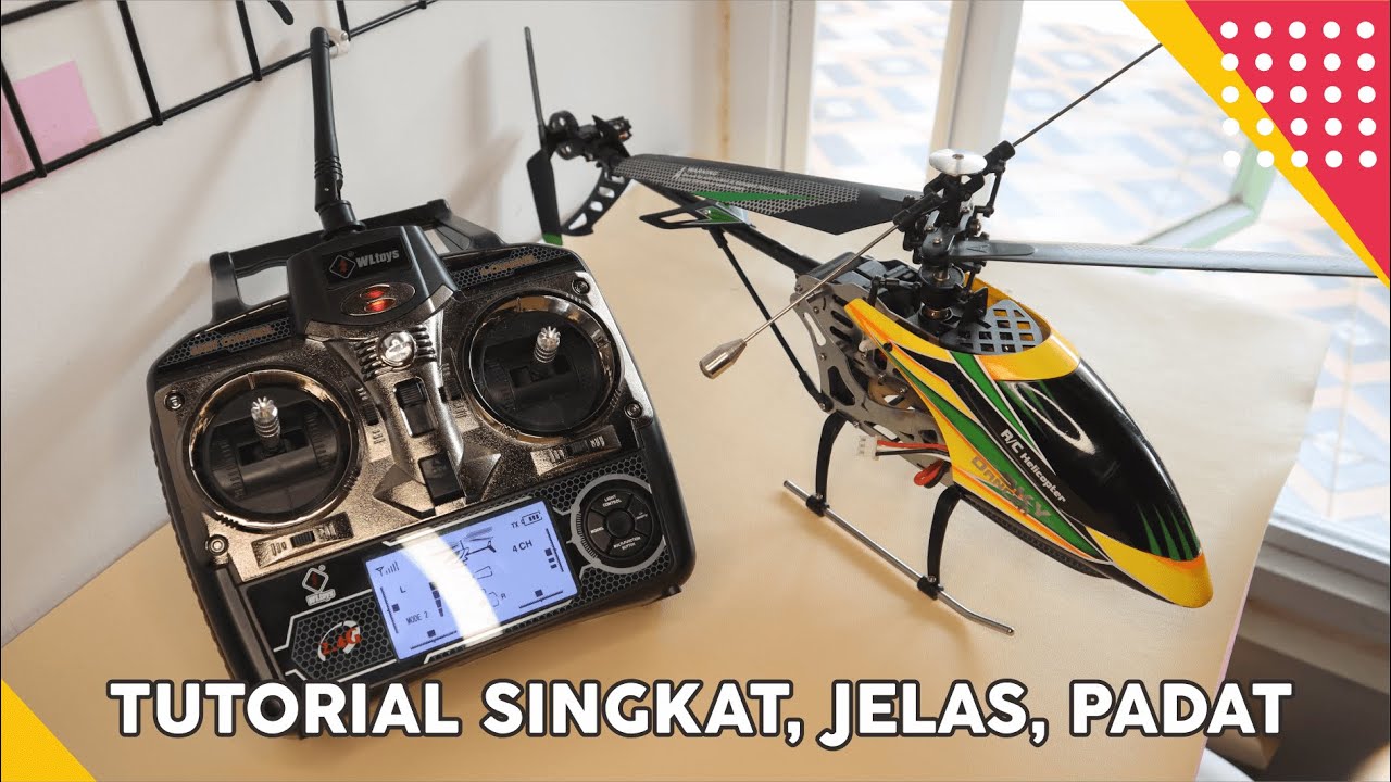 CARA MENERBANGKAN HELICOPTER WL TOYS GAK PAKE LAMA - How to play helycopter easy way
